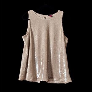 Vince Camuto Sparkling Gold Sequin Blouse